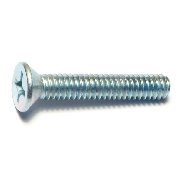 Midwest Fastener 1/4"-20 x 1-1/2 in Phillips Flat Machine Screw, Zinc Plated Steel, 100 PK 07309